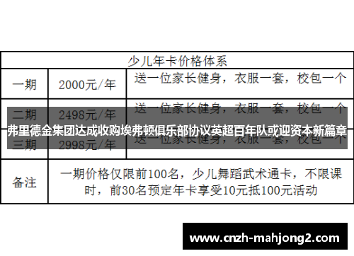 弗里德金集团达成收购埃弗顿俱乐部协议英超百年队或迎资本新篇章 弗里德金集团达成收购埃弗顿俱乐部协议英超百年队或迎资本新篇章